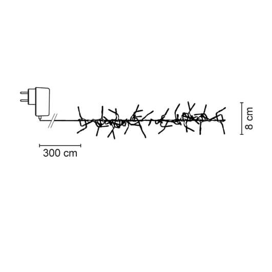 Pferdekaemper Lichterkette 192 LED 1,5 Meter Cluster Lights