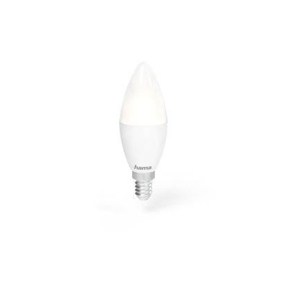 Hama WLAN LED lamp, E14, 5.5W, RGBW, dimmable, candle, for voice/app control 