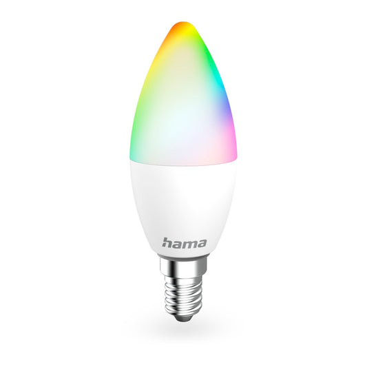 Hama Smarte WLAN-LED-Lampe, E14, Matter, 4,9W, RGBW, für Sprach-/App-Steuerung