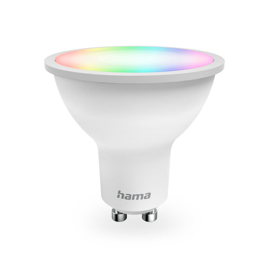 Hama Smarte WLAN-LED-Lampe, GU10, Matter, 4,9W, RGBW, für Sprach-/App-Steuerung