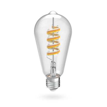 Hama Smarte LED-Lampe, Matter, E27, Retro, Filament ST64, RGBW, dimmbar, mit App