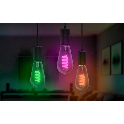 Hama Smarte LED-Lampe, Matter, E27, Retro, Filament ST64, RGBW, dimmbar, mit App