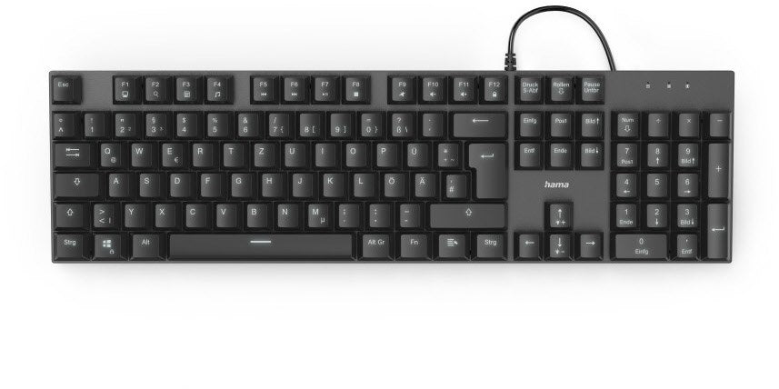 Hama MKC-650 (DE) mechanische Tastatur Robust und langlebig schwarz/anthrazit