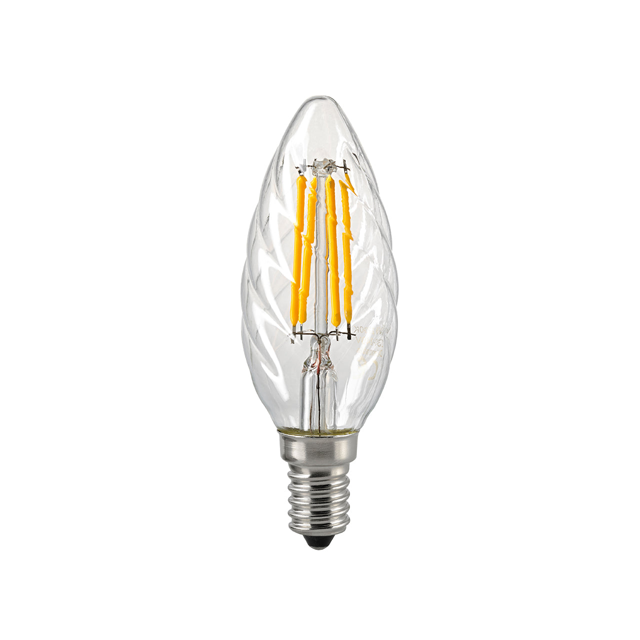 Sigor LED 4.5W candle Fila twisted clear E14 470lm 2700K dim