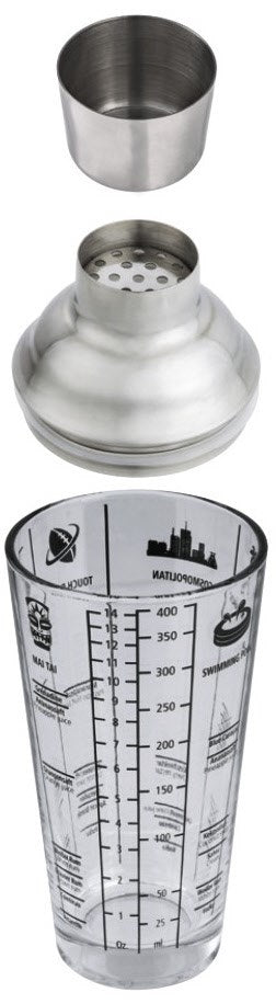 XavaX Cocktail-Shaker aus Glas 400 ml Küchenutensil