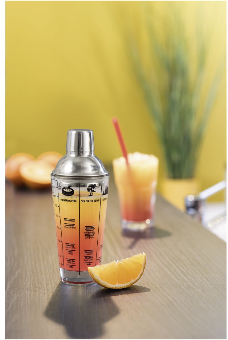 XavaX Cocktail-Shaker aus Glas 400 ml Küchenutensil