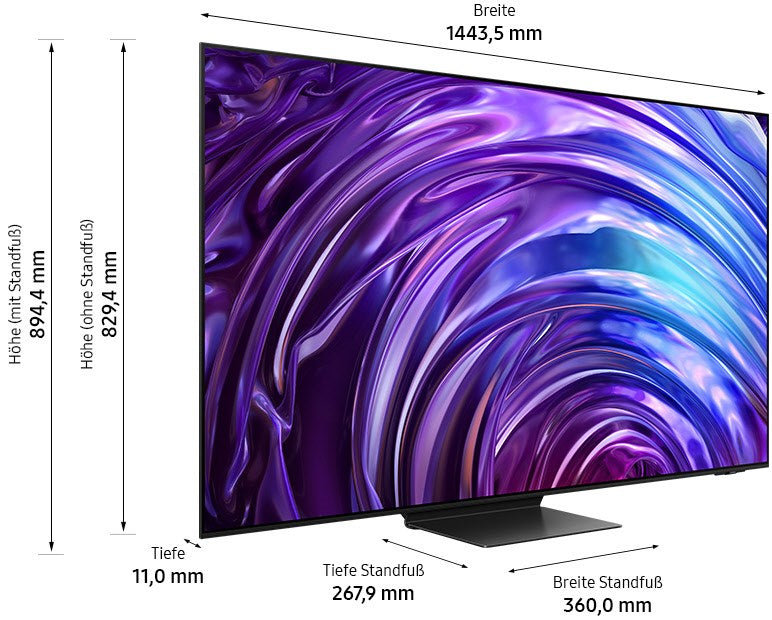 Samsung GQ65S95DAT 163 cm (65") OLED AI TV mit Neural Quantum 4K AI Gen2 Prozessor graphit-schwarz / F