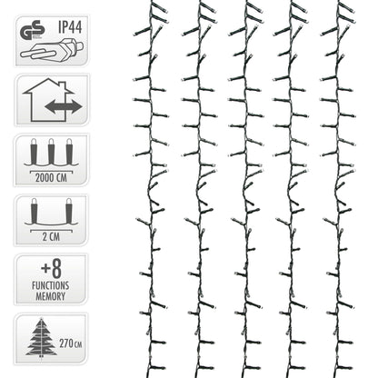 LED Lichterkette 240LEDs warm weiß Länge: 2090cm